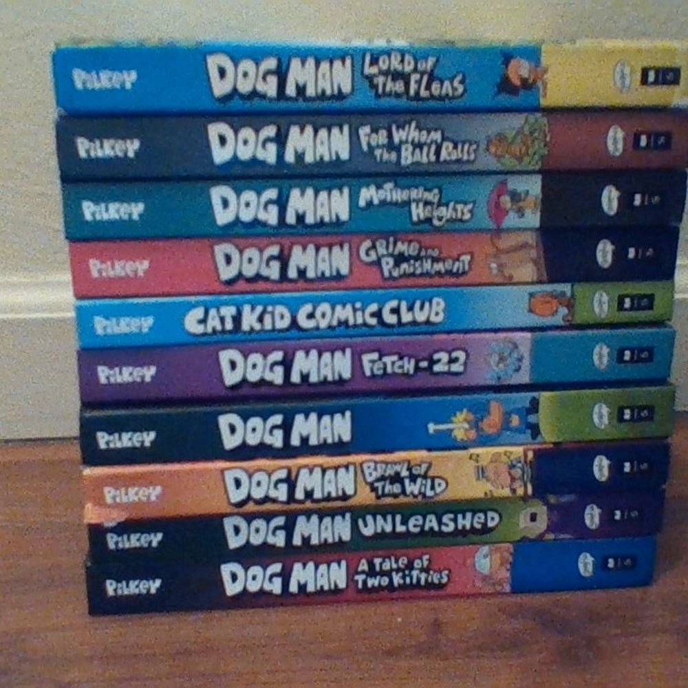 "All ten" dog man books